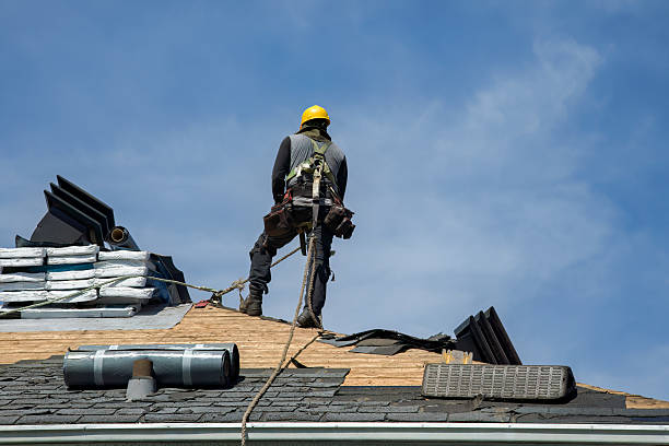 Professional Metal Roofing technician working in Wellesley Hills, MA